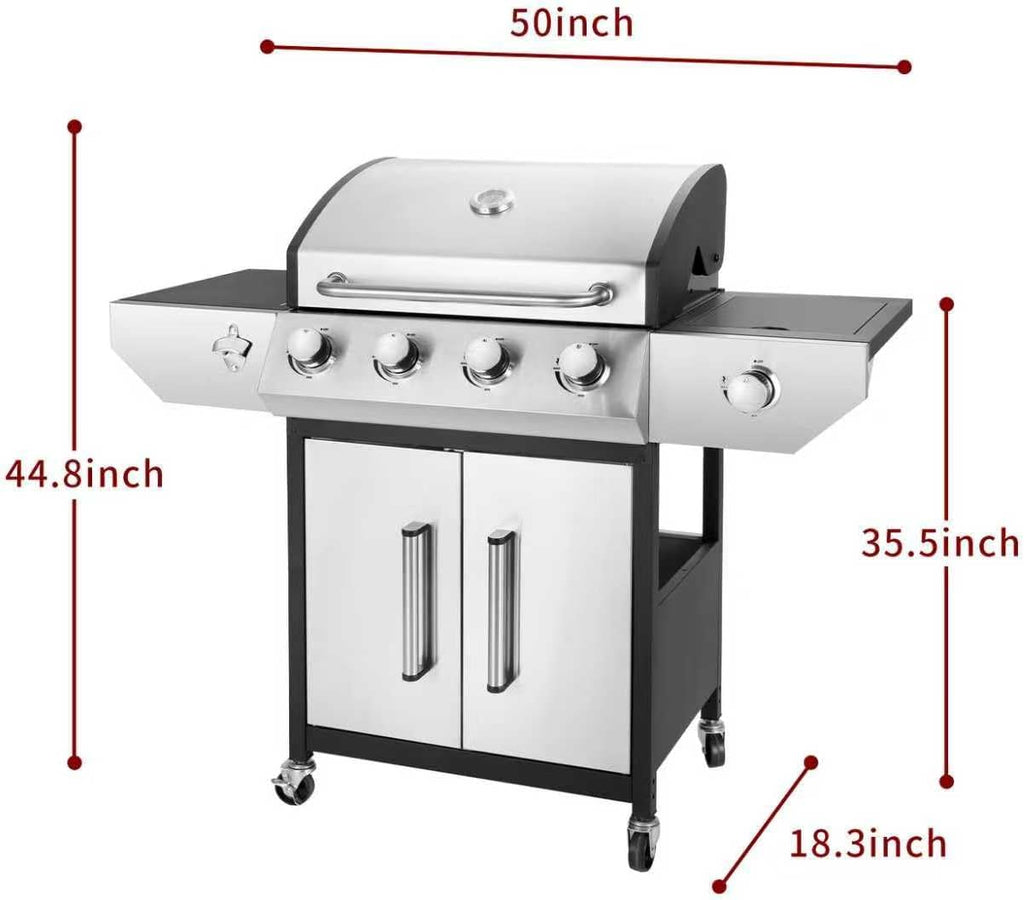 4 Burner Stainless Steel Propane Grill