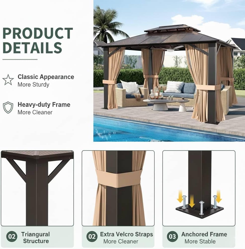 Aluminum Hardtop Patio Gazebo