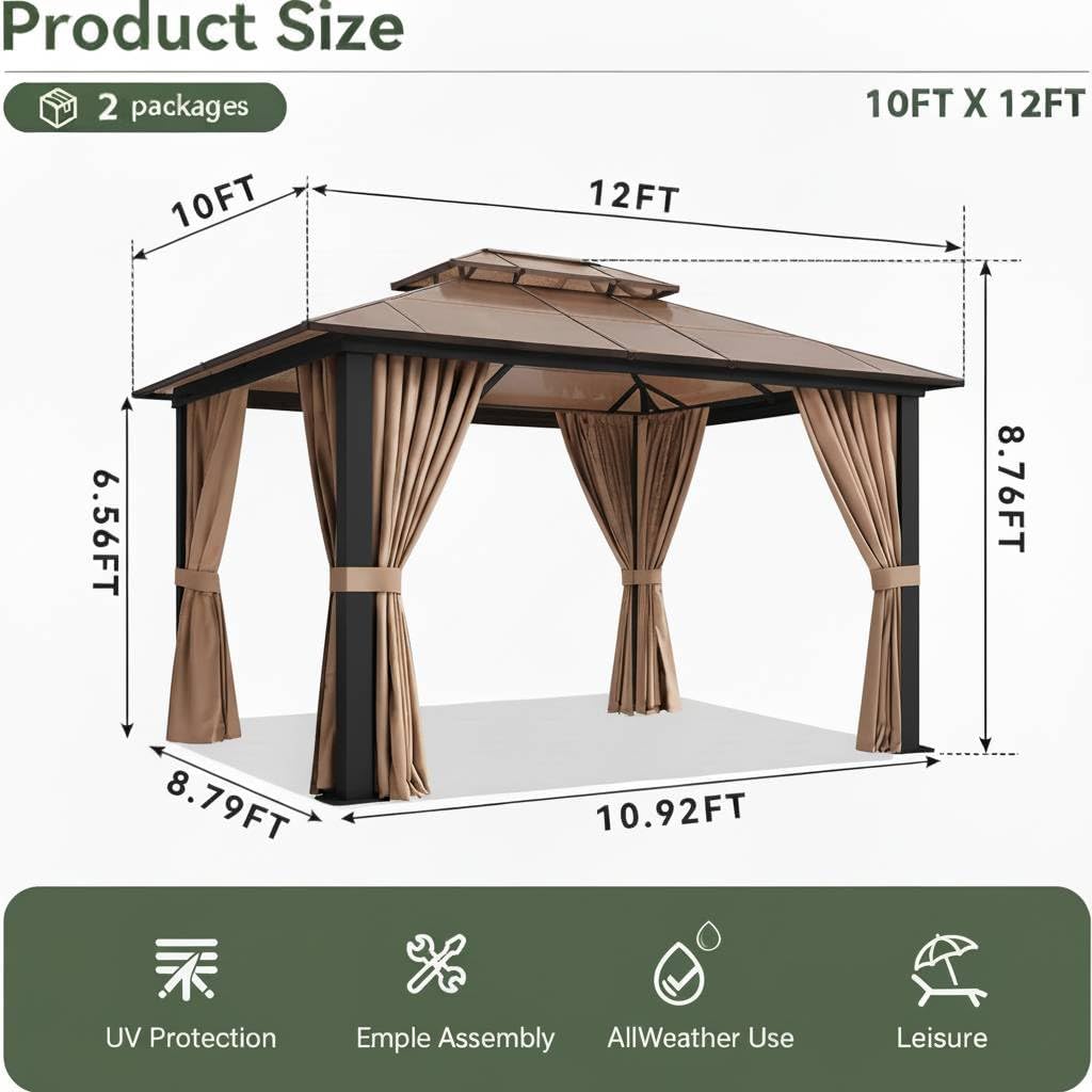 Aluminum Hardtop Patio Gazebo