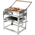 Rotatable Outdoor Charcoal BBQ Grill