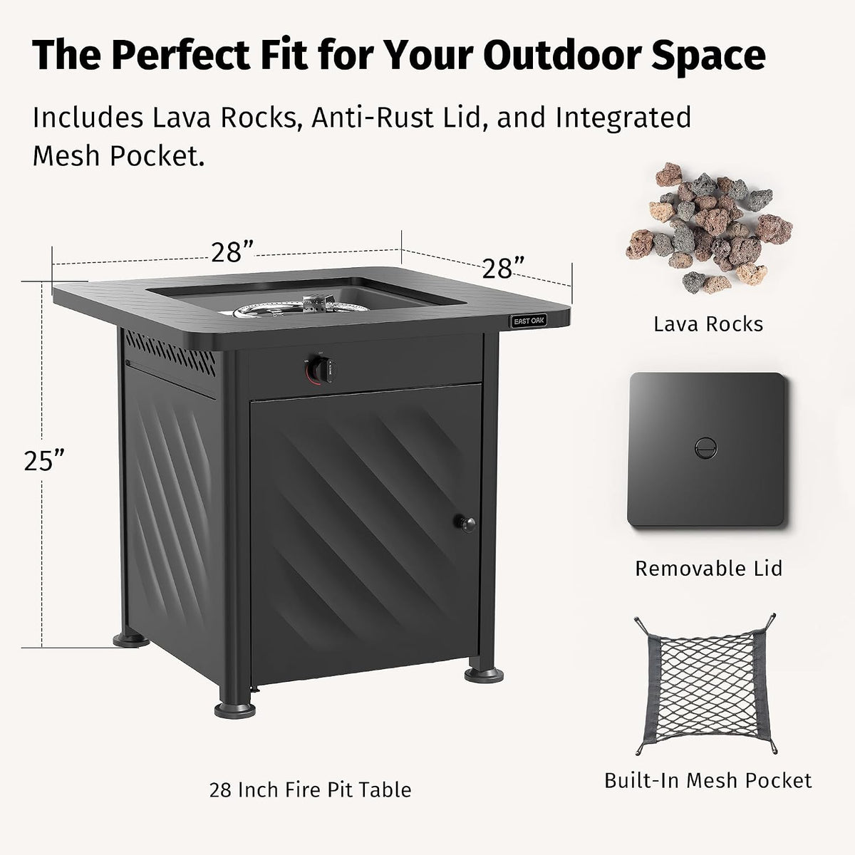 Propane Outdoor Fire Pit Table