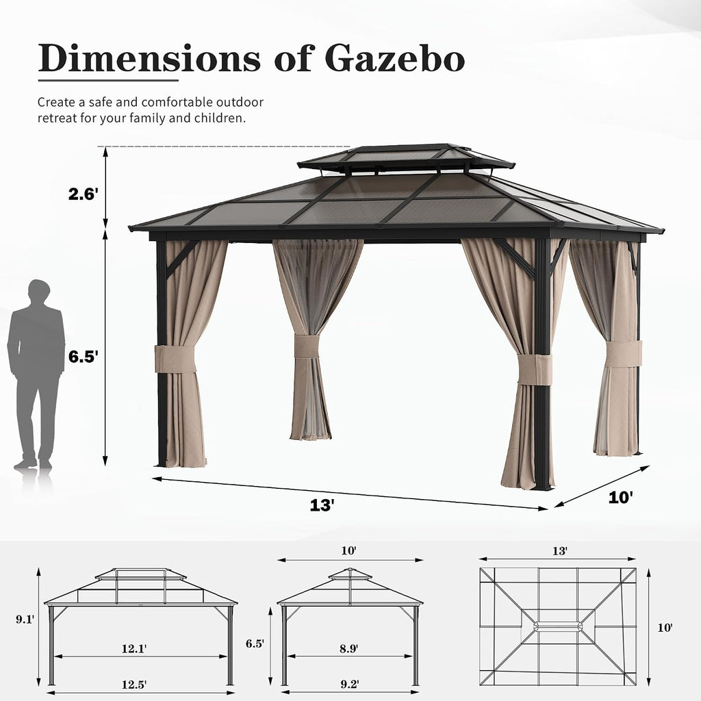 Aluminum Hardtop Outdoor Gazebo