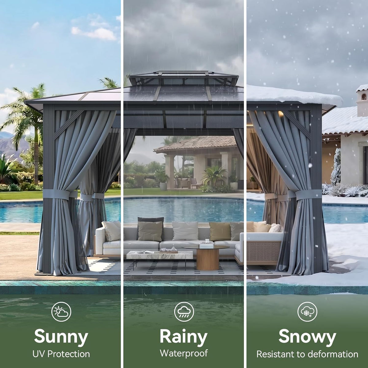 Aluminum Hardtop Outdoor Gazebo