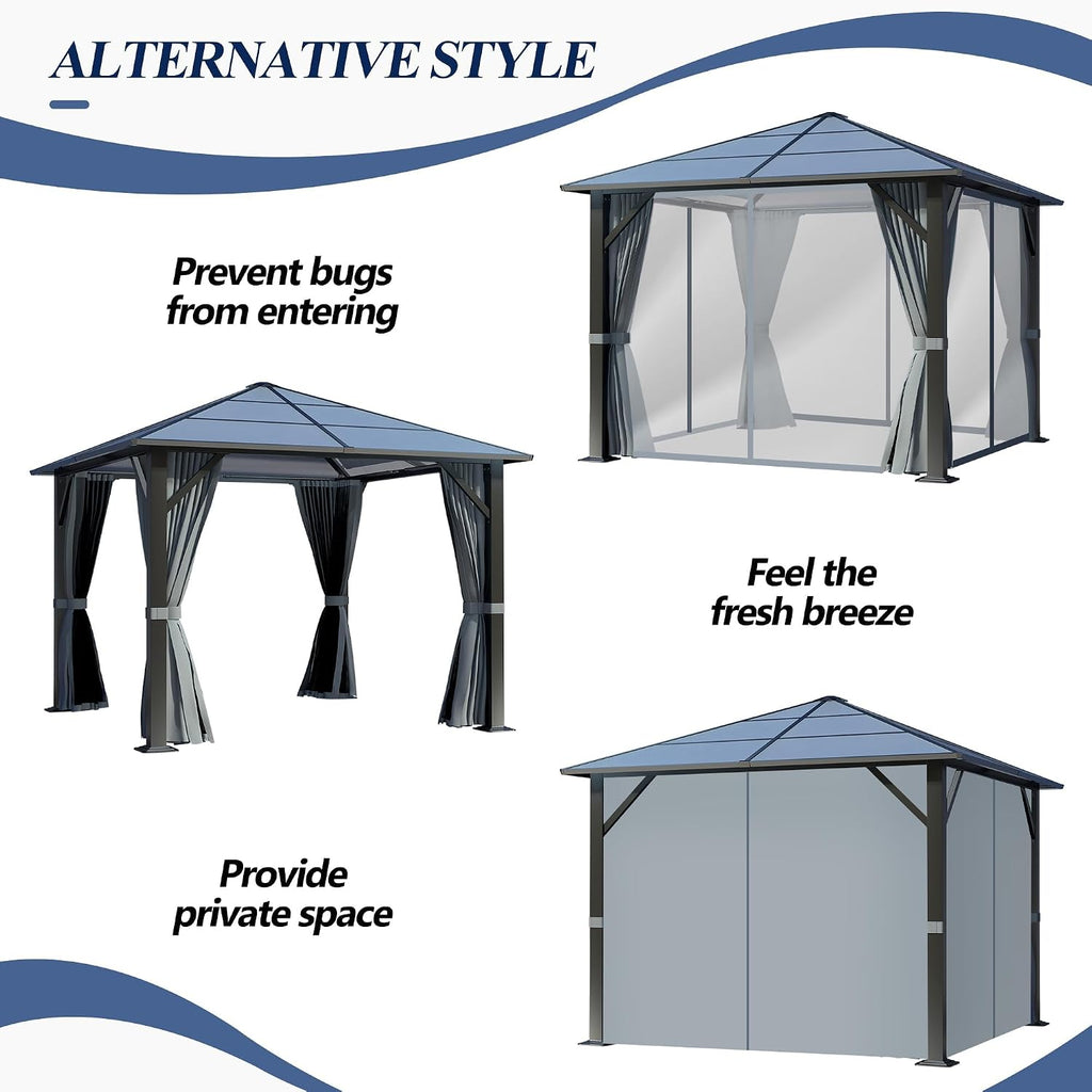 Polycarbonate Patio Hardtop Gazebo