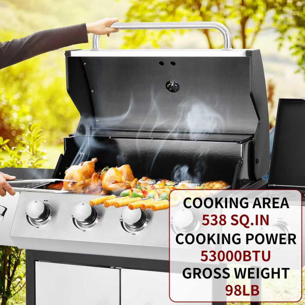 4 Burner Stainless Steel Propane Grill