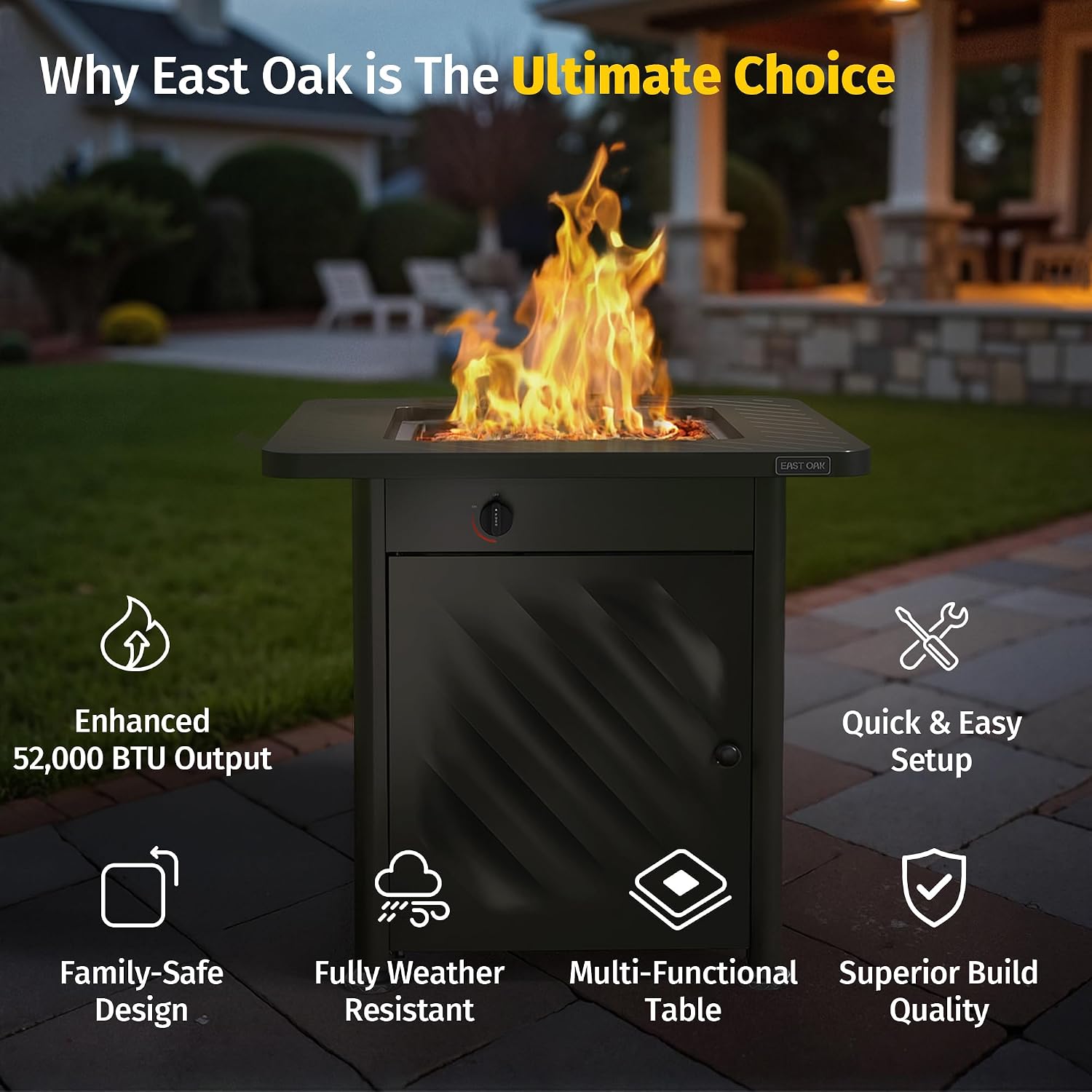 Propane Outdoor Fire Pit Table
