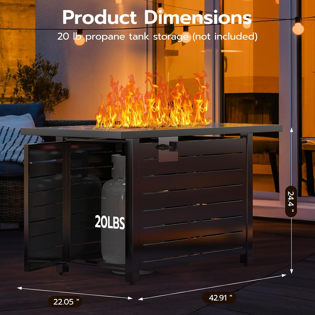 Propane Outdoor Patio Fire Pit Table