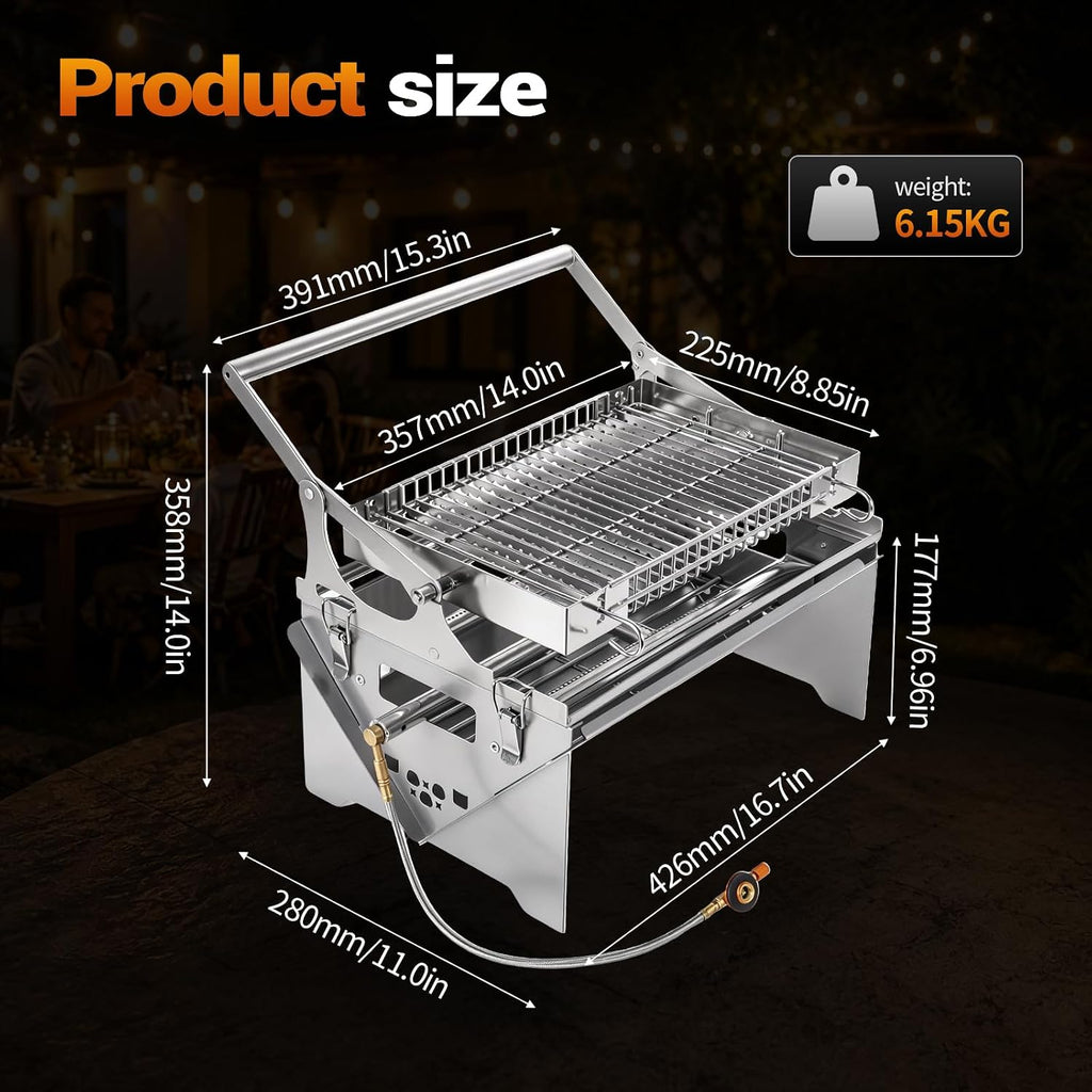 Rotatable Stainless Outdoor BBQ Grill