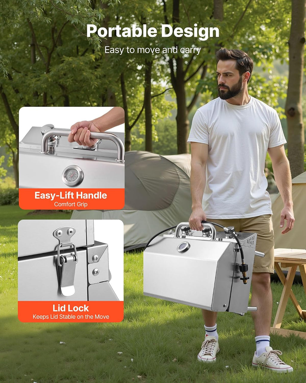 Portable Tabletop Propane Gas Grill