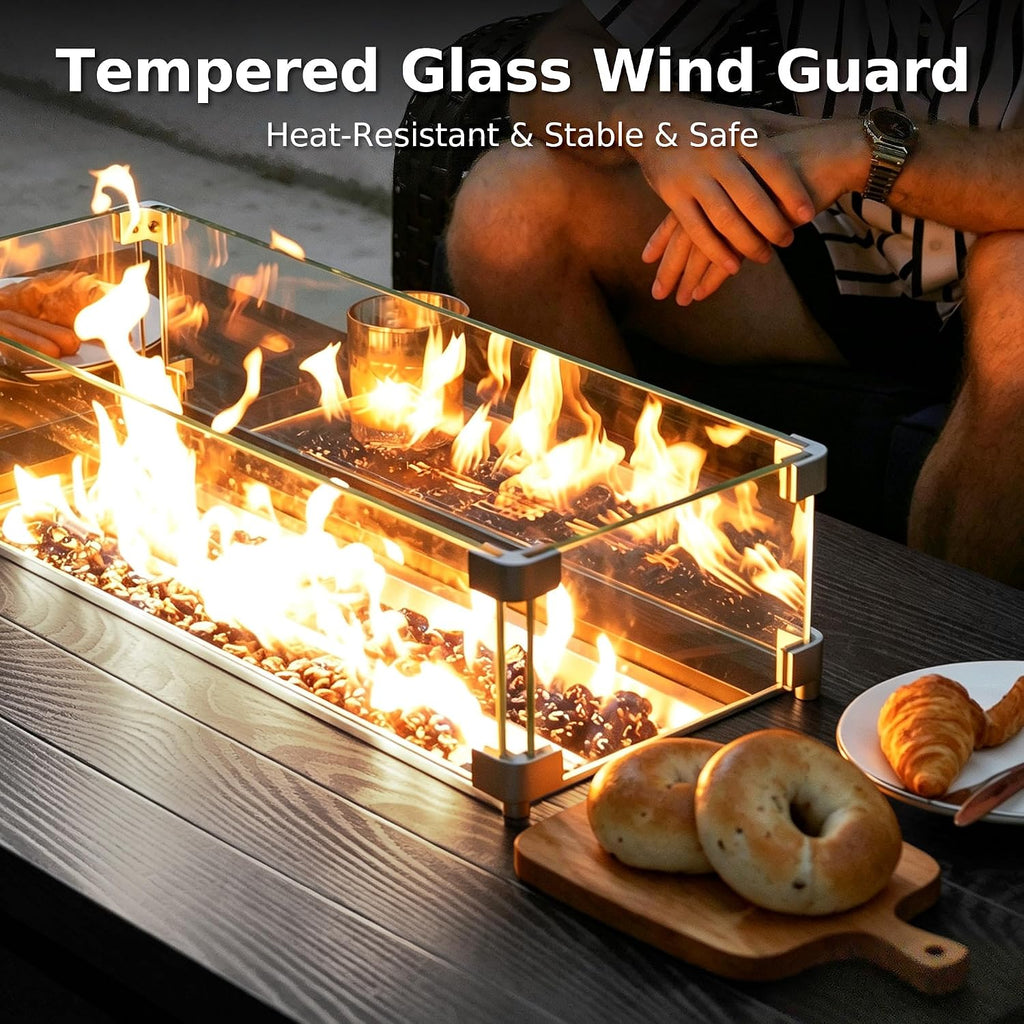 Rectangle Propane Outdoor Fire Table