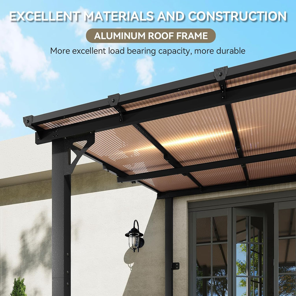 Sloped Roof Black Patio Gazebo