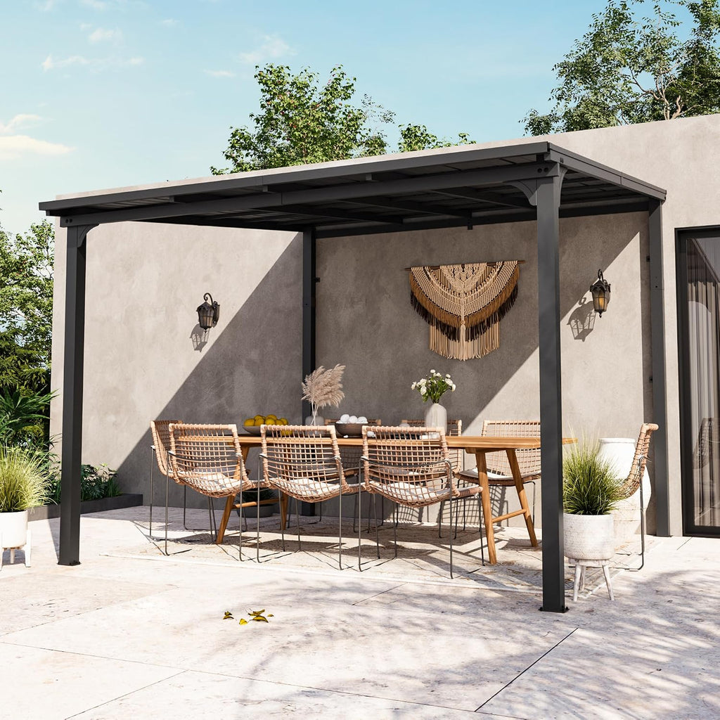 Wall Mounted Steel Patio Gazebo
