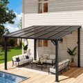 Sloped Roof Black Patio Gazebo