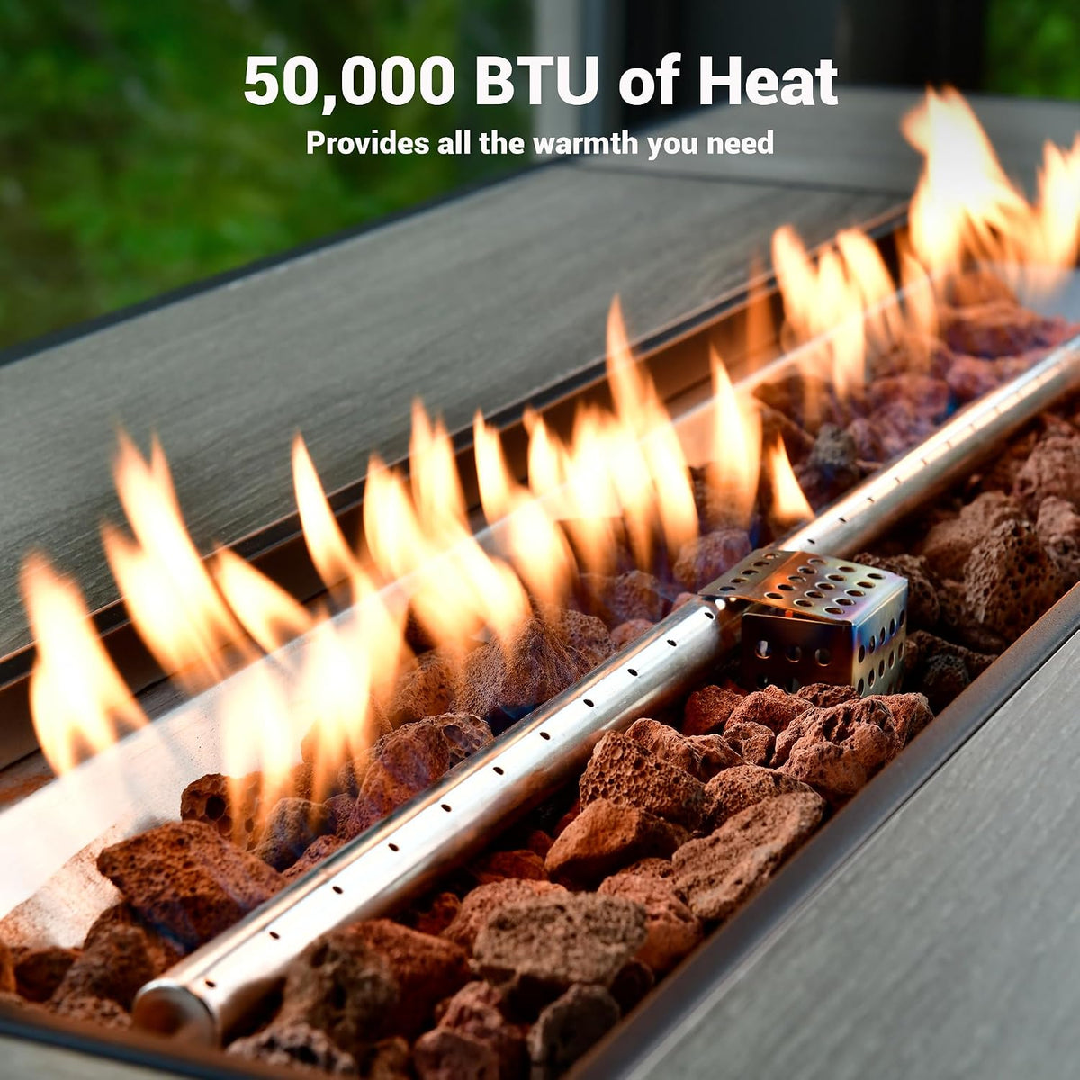 Rectangular Propane Patio Fire Table