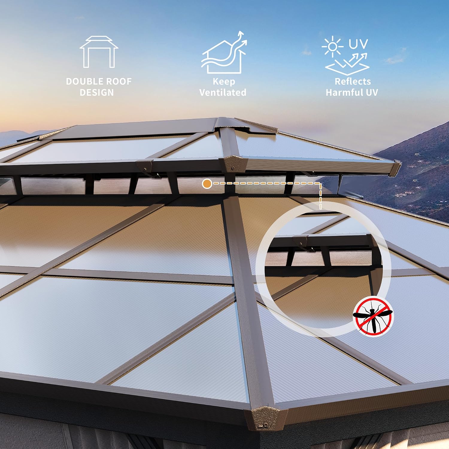 Aluminum Hardtop Outdoor Gazebo