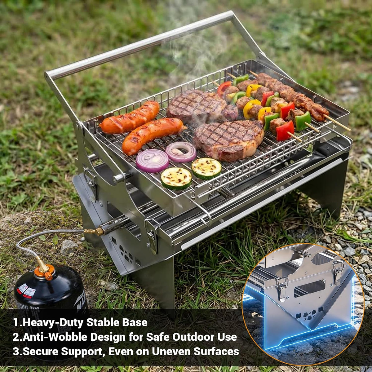 Rotatable Stainless Outdoor BBQ Grill