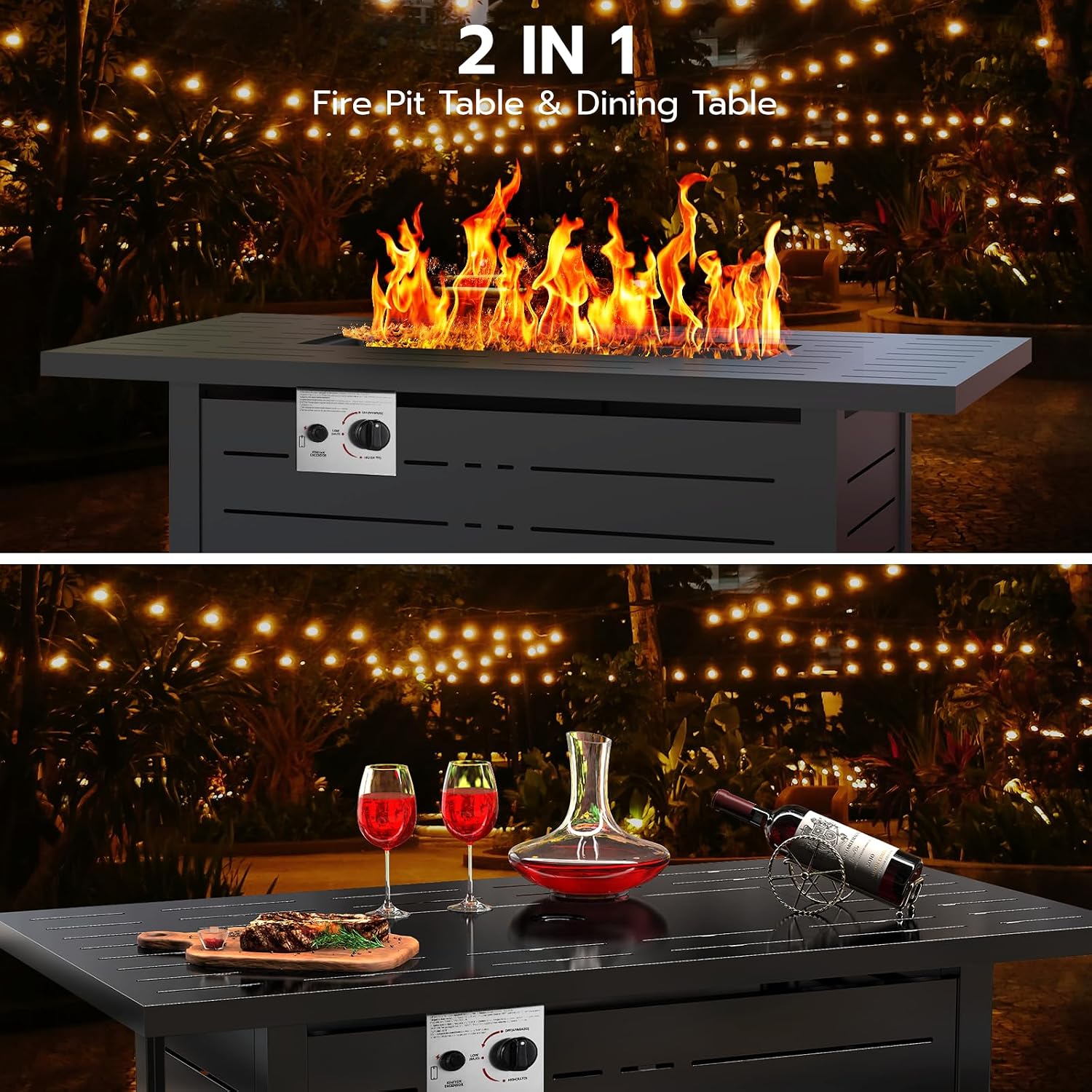 Propane Outdoor Patio Fire Pit Table
