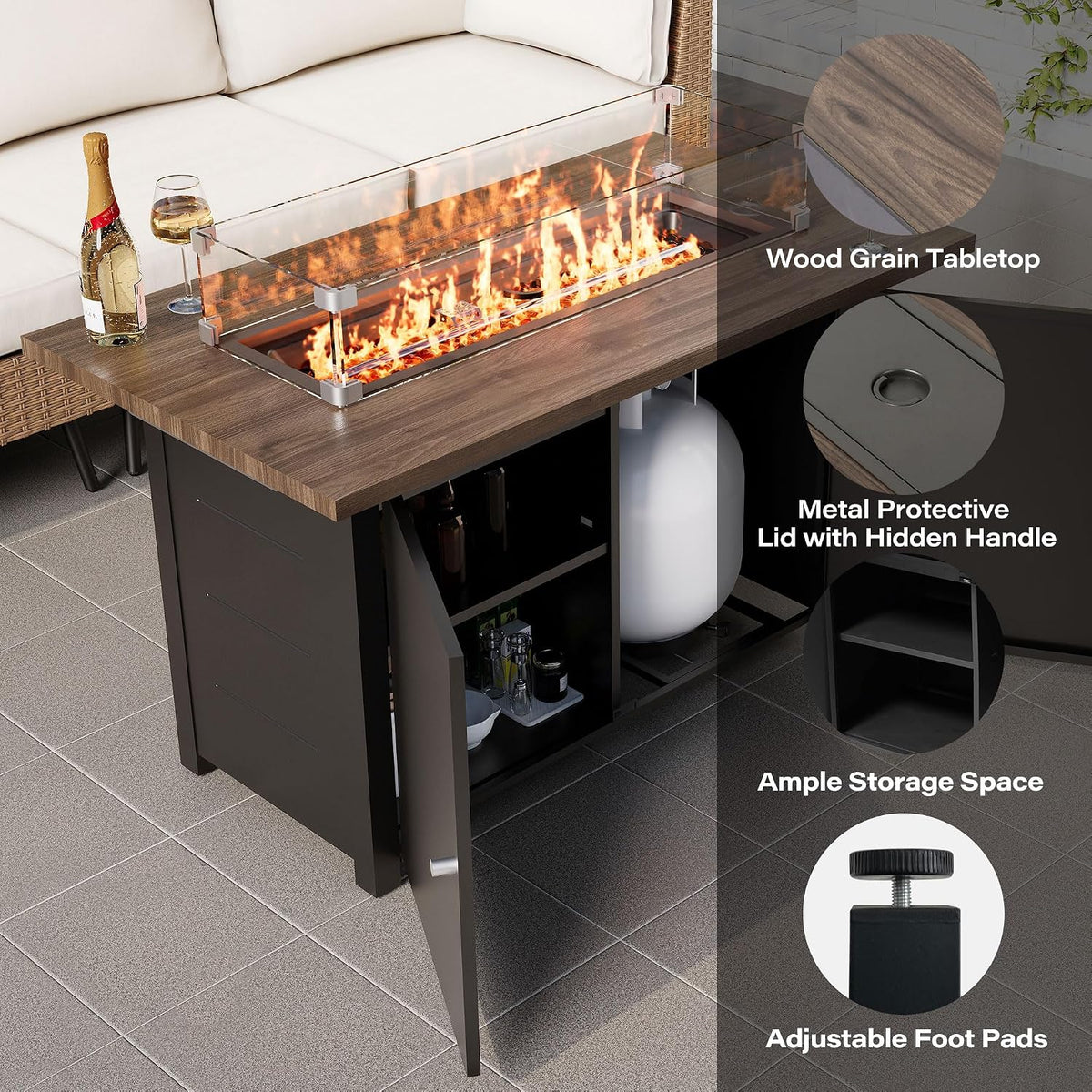 Propane Patio Fire Pit Table