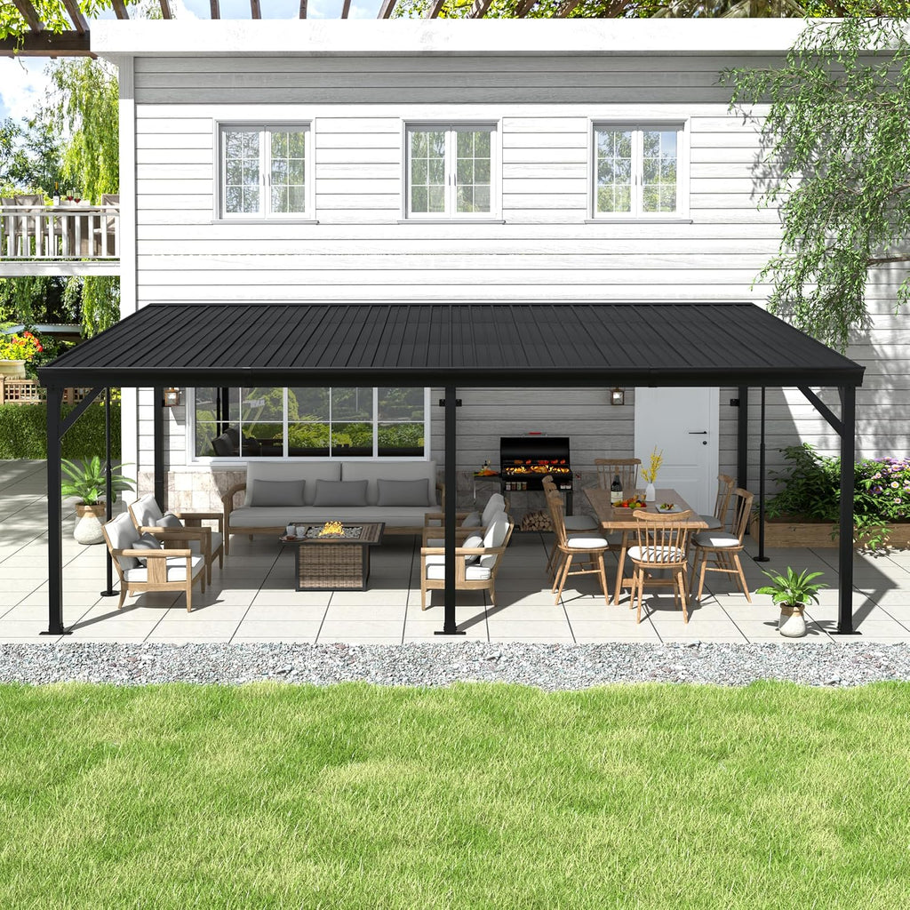 Wall Mounted Hardtop Patio Gazebo