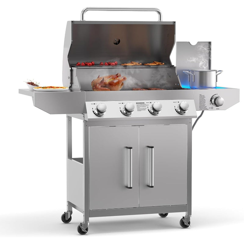 4 Burner Stainless Steel Propane Grill