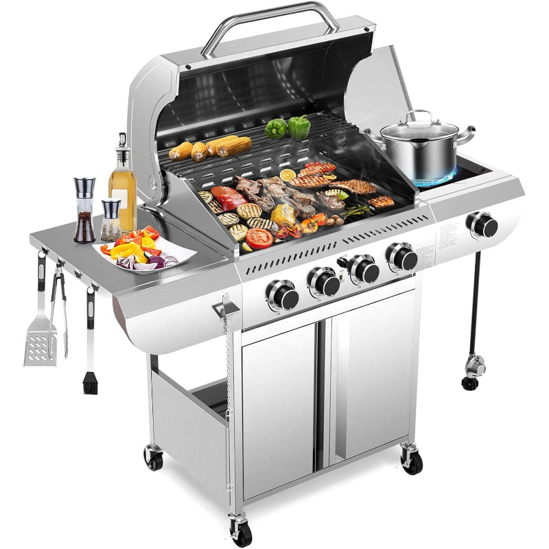 4 Burner Stainless Steel Propane Grill