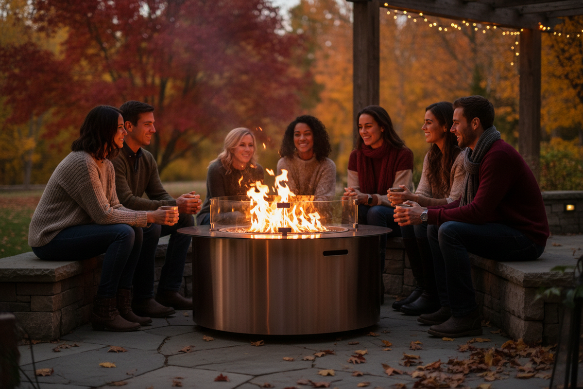 Metal Fire Pit Table